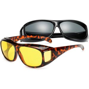 Lunettes De Soleil De Mode Pour Hommes Et Femmes - Lunettes De Vue Uv400 Lunettes De Vision Nocturne Pour Cyclisme Et Conduite - Neuf