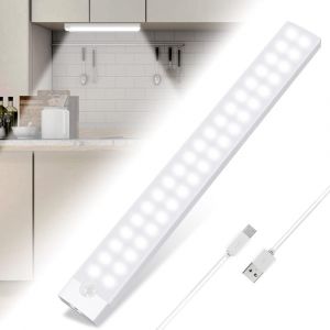 Led Lampe De Placard Avec D&eacute;tecteur De Mouvement, Rechargeable Par Usb, &Eacute;clairage D'Armoire &Agrave; Capteur De Cuisine, Dimmable Lumi&egrave;re De Placard, Veilleuse Enfant Pour Armoire, Escalier, Couloir - Neuf