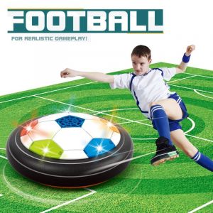 Ballon de football rechargeable à air comprimé avec lumière LED et pare-chocs en mousse souple, idéal pour les enfants de 3 ans et plus, idéal pour les jeux de sport d'intérieur et d'extérieur. - Neuf
