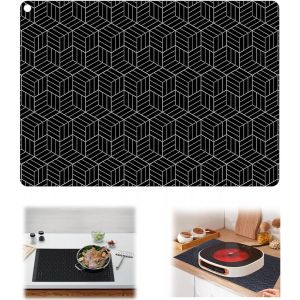 Protection Plaque Induction Silicone Protege Plaque Induction Antidérapant Tapis de Cuisson Antitache Protéger Plans Travail Tapis Silicone Cuisine pour Four Micro-ondes (25 x 35CM) - Neuf