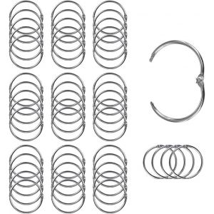 100 Pcs Anneaux De Reliure, 20mm Anneaux Articul&eacute;s, Anneaux Porte Cl&eacute;, Anneaux Reliure Pour Scrapbooking Cahier Livre Classeur Bloc-Note Album Photo - Neuf