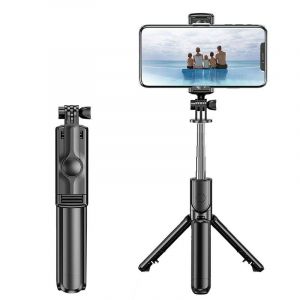 Stand de tr&eacute;pied sans fil Selfie Stick avec t&eacute;l&eacute;commande amovible pour iPhone T&eacute;l&eacute;phone mobile Tiktok Live Streaming - Neuf