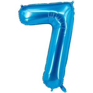 SJZG-Ballon G&eacute;ant En Aluminium En Forme De Chiffre Pour D&eacute;coration De F&ecirc;te D'Anniversaire, Nouvel An, F&ecirc;te Pr&eacute;natale, Anniversaire De Mariage - 101,6 Cm - Bleu - 7 - Neuf