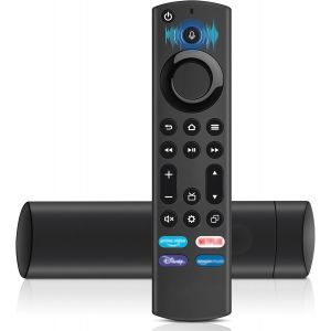 Télécommande vocale de Remplacement (4th GEN) Convient pour Smart TVs Stick (2. Gen & 3. Gen & Lite & 4K), Convient pour Smart TV Cube (1. Gen & 2. Gen) - Neuf