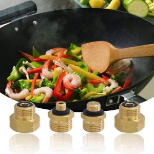 ASFASFq-Lot de 4 adaptateurs de bouteille de gaz pour bouteilles de gaz européennes, kit d'adaptateurs de gaz européen, pour le raccordement de régulateurs de pression à des bouteilles de gaz - Neuf