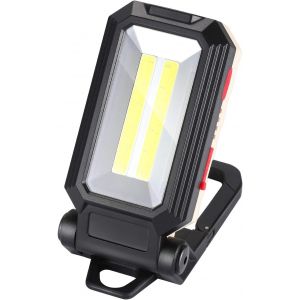 Lampe De Travail À Led, Lampe De Camping, Projecteur Led Rechargeable, Lampe De Travail Rechargeable, Lampe Torche Cob D'atelier Avec Base Magnétique Pour Garage, Camping, Urgence, Etc. - Neuf