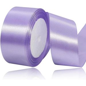 Ruban Satin Violet Clair 40mm,22m Ruban Satin,Ruban Cadeau Emballage,Ruban Noel Ruban Tissu Pour Ballon,Couture,N?Uds,Artisanat,Bouquet,Décoration De Mariage,Voitures,Anniversaire Et Emballage Cadeau - Neuf