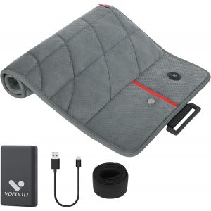 Coussin chauffant lest&eacute; avec batterie de 10 000 mAh, 3 niveaux de chauffage, coussin chauffant &eacute;lectrique sans fil pour le dos, le cou et les &eacute;paules, le ventre, grand coussin chauffant pour homme et - Neuf