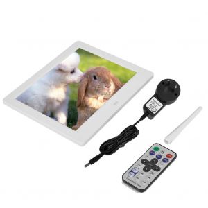 Cadre photo numerique 8 pouces 16:9 800 x 600 HD avec lecteur de musique et video (prise AU blanche) - Neuf