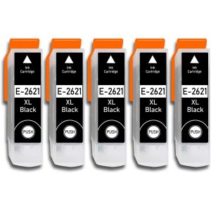ERYI-Lot De 5 Cartouches Noires Compatibles Epson 26Xl Pour Epson Expression Premium Xp-510 Xp-520 Xp-600 Xp-605 Xp-610 Xp-615 Xp-620 Xp-625 Xp-700 Xp-710 Xp-720 Xp-800 Xp-810 Xp-820 - Neuf
