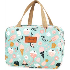 MAA-Trousse de toilette, sac de voyage à suspendre, sac de rangement de salle de bain pour femmes et filles, Crème glacée vert menthe, Style neutre - Neuf