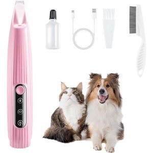 Dog Clippers With Led Light, 9 Mm Mini Blade,Professional Wireless Dog Clippers,Usb Rechargeable For Dog Paws,Eyes,Face,Ears And Body - Neuf