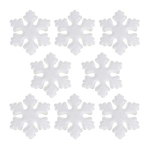 8 Pi&egrave;ces Florales Bijoux D'Artisanat De No&euml;l Mod&egrave;le D&eacute;coratif En Forme De Flocon De Neige D&eacute;corations De No&euml;l Arbre De No&euml;l Babiole Craft Bloc - Neuf