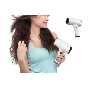 S&egrave;che-Cheveux Sans Fil Rechargeable Par Usb Avec Fonction Air Froid - Blanc - Neuf