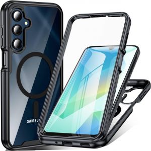 Kal-Coque Pour Samsung Galaxy A16 5g| 4g, Compatible Avec Magsafe,360 Degrés Full Body Antichoc Housse Protection D'écran Intégrée En, Magnétique Samsung A16 Étui Arrière Fine Case Pour A16 5g, Noir - Neuf