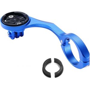 Support Pour Guidon De Vélo Avant En Alliage D'aluminium Pour Garmin Edge 200 500 510 520 800 810 820 1000 1030 Et Caméra Gopro Compatible Avec Guidon 31,8 Mm 25,4 Mm, Bleu - Neuf