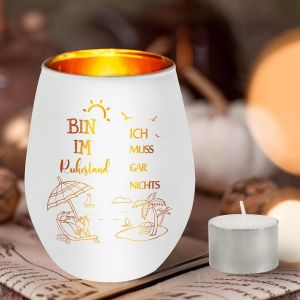 Photophore En Verre Avec Gravure Pour Femme - Cadeau De Retraite - Avec Bougie - Pour L'Entr&eacute;e &Agrave; La Retraite - Cadeau D'Adieu - Coll&egrave;gues - Retraite - Neuf