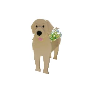 Jardini&egrave;re En Pvc En Forme De Chien Pour D&eacute;coration Ext&eacute;rieure - Style Golden Retriever - Neuf