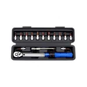 Cl&eacute; dynamom&eacute;trique r&eacute;glable 2-24 N.m, outil &agrave; cliquet 1/4 pouce avec embouts - Neuf