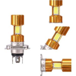 Ampoule De Phare Led Haute Performance Pour Moto ¿ Blanc Froid 6 500 K, 1 500 Lumens, Dc 12 V, Culot H4, Durable Et Économe En Énergie - Neuf