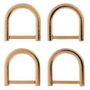 4PCS Bagages Accessoires Bandouli&egrave;re Anneau de r&eacute;glage Alliage de zinc Anneau en D semi-circulaire pour sacs dor&eacute;s - Neuf