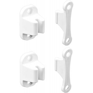 Lot de 2 Retenue de Porte pour Camping-Car et Caravane, But&eacute;e de Porte en Plastique Robuste, Caravane Camping Car Accessoires (Vis incluses) - Neuf