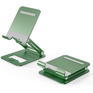 acdsgd-Support de tablette, support de tablette r&eacute;glable multi-angle, support en aluminium compatible avec iPhone 16, 15, 14, 13 Pro Max Mini, 12 11 XR X 8 Plus SE, smartphone - Vert - Neuf