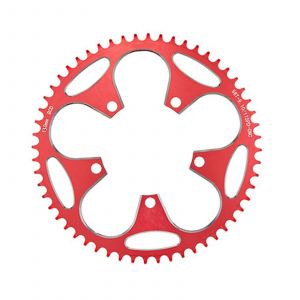 Plateau Rond Etroit Et Large A 5 Vis 130bcd/110bcd, Montage Direct Pour Pedalier Vtt, Rouge - Neuf