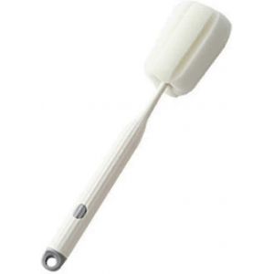 1pack D'&eacute;ponge En Plastique Rotation &Agrave; 360 Degr&eacute;s Nettoyage &Agrave; Angle Non Mort Avec Brosse &Agrave; Tasse &Agrave; Crochet,Poign&eacute;e Longue Thermos Tasse Bouilloire Brosse De Nettoyage De Bouteille (Blanc) - Neuf