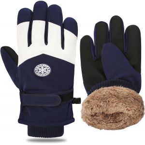 Letnerny-Gants De Ski Antidérapants Thermiques Imperméables Et Résistants Au Froid - Écran Tactile - Gants D'hiver Chauds Et Coupe-Vent - Gants De Vélo Épais Avec Doublure En Polaire Pour La Randonné - Neuf