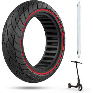 10x2.5 Inch Solid Tyre, 10x2.5 Full Tires Anti Skid, Solid Tire For Electric Scooter High Rebound And Shock Absorption - Neuf