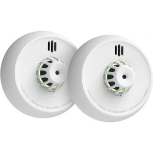 Détecteur De Chaleur Wi-Fi Compatible Avec L'Appli Home Security, Station De Base Sbs50 Requise, S'Interconnecte Avec Les Détecteurs De La Série Link+, Xh02-M, Lot De 2[MAT790036] - Neuf