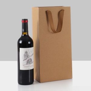 2 Sacs En Papier, Sacs À Vin Rouge, Sacs À Vin Tendance, Bâtons Simples Ou Doubles - Neuf