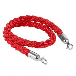 Corde tress&eacute;e en chanvre, barri&egrave;re 3, 4, 5, 7, 8, 9, contr&ocirc;le des foules, cordes de maintien noires, grises, rouges, bleues - Neuf