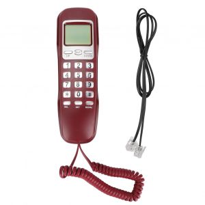 TéLéPhone Filaire Recomposant éCran Lcd Petit TéLéPhone Fixe Filaire Pour Le Bureau à Domicile - Neuf