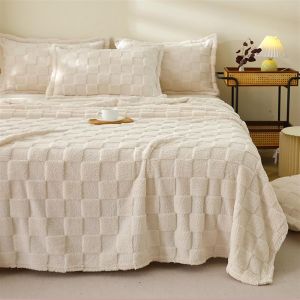 Checarzhn--No1-Couverture Polaire, Grande Taille Couverture Polaire Lit Doux, Couverture Canape Lit Confortable Chaud Et Doux Pour Toutes Les Saisons, Beige, 150x200cm - Neuf