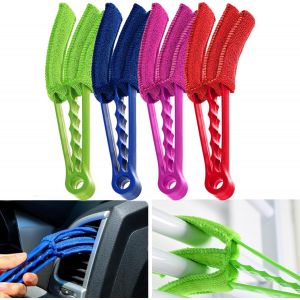 Paquet de 4 brosses à épousseter aveugles,Brosse de radiateur en Microfibre Lavable à la Main,plumeau Amovible,Brosse de Nettoyage Amovible,Nettoyeur de lamelles,nettoyant pour Murs à persiennes - Neuf