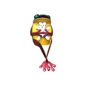 3D Craft Animal CrossLeg Grenouille Figurine Kawaii Jardin Miniature A - Neuf