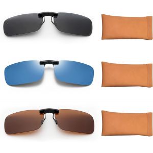 Clip Lunettes De Soleil,3 Pièces Clip Lunettes De Soleil Polarisées,Clip Lunettes Polarisant - Pour Hommes Femmes La Conduite Et Les Activités De Plein Air Polarisée Clip Lunettes De Soleil - Neuf