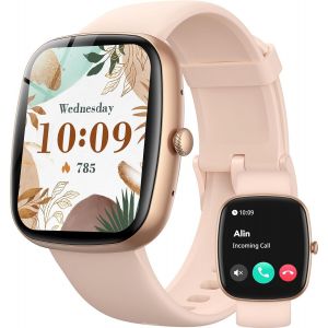 Montre Connectée Femme Avec Appels Bluetooth, 1,83"" Smartwatch Avec 100+ Sportifs, Imc Indice, Fréquence Cardiaque, Sommeil, Spo2, Montre Sport Étanche Ip68 Pour Android Ios, Or Rose - Neuf