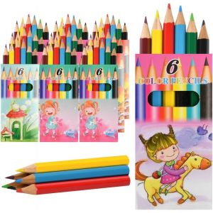 Eryi-Mini Crayons De Couleur, 10 Boîtes De 6 Crayons De Couleur En Bois Pour Enfants, Cadeau D'anniversaire Pour Enfants, Récompenses En Classe, Dessin D'étudiant Et Gribouillages, Rentrée Scolaire - Neuf