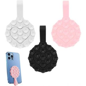 Support Telephone Ventouse, lot de 3 Support &agrave; Ventouse Telephone Voiture, Support de t&eacute;l&eacute;phone antid&eacute;rapant pour Selfies et vid&eacute;os, Facile &agrave; Utilise, Convient &agrave; Tous Les Mod&egrave;les de T&eacute;l&eacute;phones - Neuf