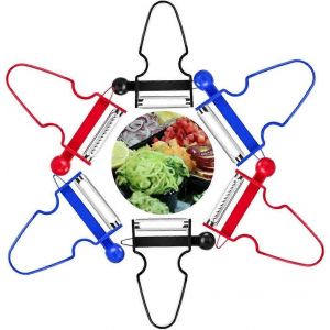 Vente Promotionnelle Set D'éplucheurs 6 Pièces,Éplucheur À Julienne Multifonctionnel,Pour Fruits,Légumes,Julienne,Pour L'épluchage Rapide Et Lisse Des Pommes De Terre,Pommes,P - Neuf