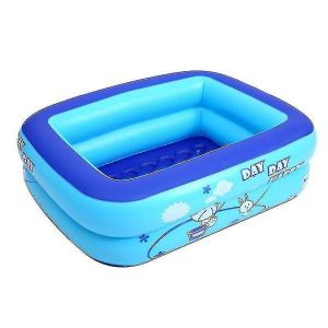 Piscine gonflable pour enfants - Baignoire portable pour le jardin, pour un bain amusant et sûr, bleu ciel, PVC durable, conception antidérapante, installation facile - Neuf