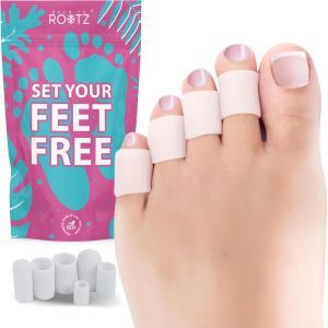 Kalanka-Rootz® | Kit De 20 Protège-Orteils En Silicone (3 Tailles Assorties) | Tubes Découpables Pour Soulager Ampoules Et Cors | Protection Pour Tous Les Pieds - Neuf