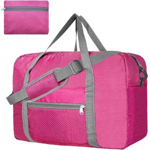 KALANKA-Sac de voyage pliable pour cabine d'avion Easyjet - 45 x 36 x 20 cm - Pour homme et femme, rose, Witht Shoulder Strap, Sac de voyage - Neuf