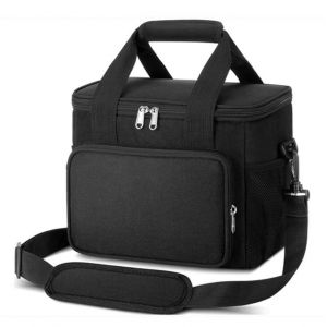 Sac isotherme 15 L, sac de pique-nique, sac à déjeuner, sac isotherme pour le transport des aliments, noir - Neuf