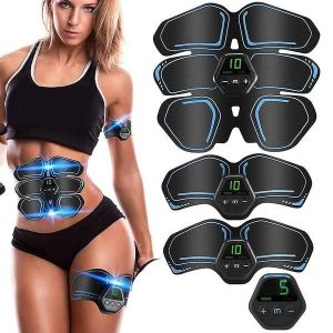 Ceinture Abdominale Ems Sans Fil - Appareil D'entraînement Musculaire Portable Avec Écran Led, 10 Modes Et 20 Niveaux D'intensité Pour Des Entraînements Efficaces - Neuf
