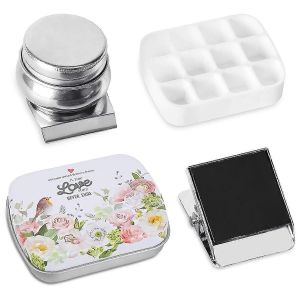 Mini Boîte En Étain Portable,Palette D'aquarelle Vide À 12 Puits,Petits Kits De Stockage De Peinture Avec Clip Magnétique - Neuf