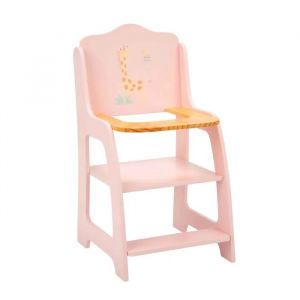 Chaise haute en bois - Arias - 26x28x49 cm - Pour enfants d&egrave;s 3 ans - Design rose - Mat&eacute;riaux de haute qualit&eacute; - Unit&eacute; - Neuf